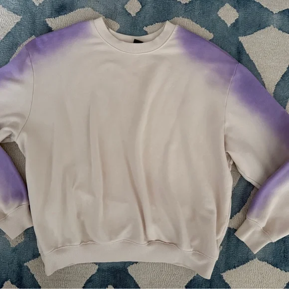 Wild Fable Cream Sweatshirt with Lavender Dip-Dye Shoulders - Picture 10 of 15